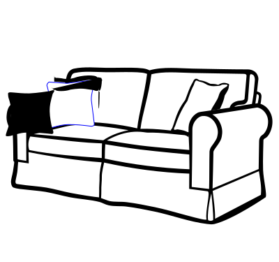 Sofa - lineart clipart