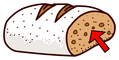 Soft part of bread clipart