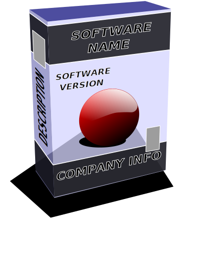 Software Box ln clipart