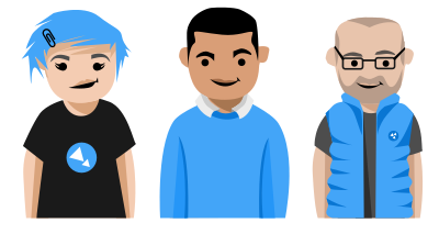 Software developer character set clipart