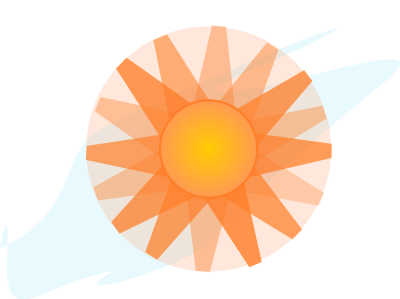 Sol quente clipart