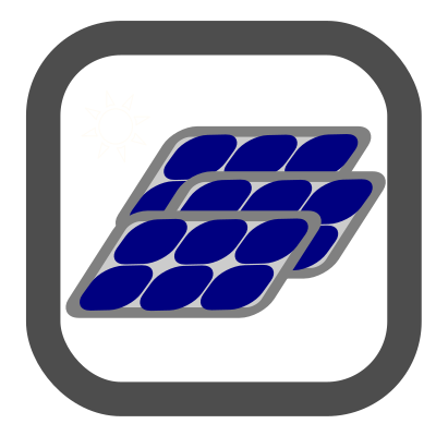 Solar panel icon clipart