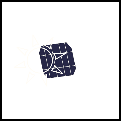 Solar panel in the sun clipart