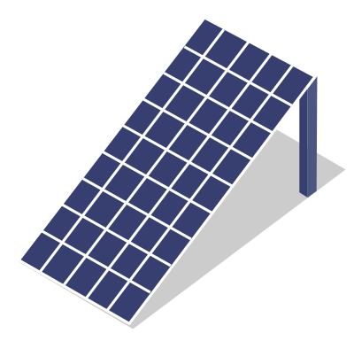 Solar panel isometric clipart
