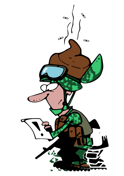 Soldier with orders clipart