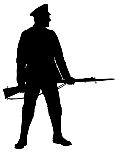 Soldier With Rifle Silhouette clipart