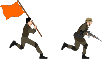 Soldiers charging clipart