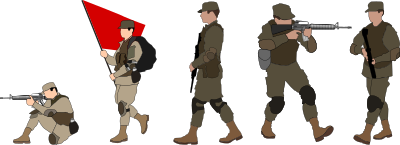 Soldiers collection clipart