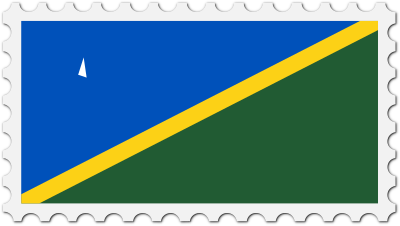 Solomon Islands flag stamp clipart