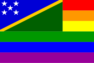 Solomon Islands Rainbow Flag clipart