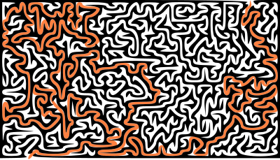 Solution to Computer-Screen Maze Puzzle clipart