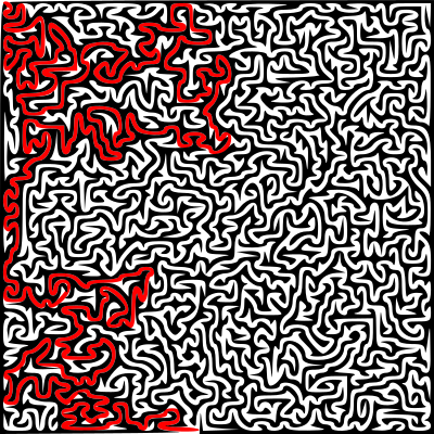 Solution to Curvy Maze Puzzle clipart