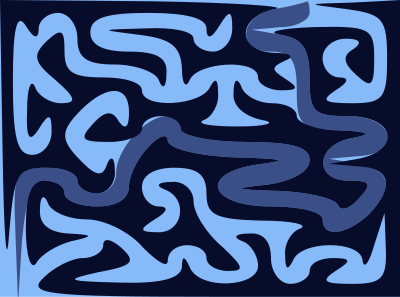Solution to Easy Maze clipart