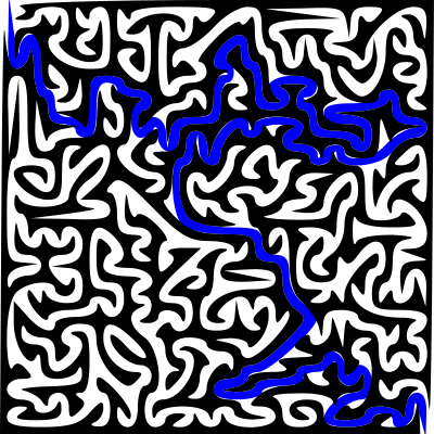 Solution to Maze Puzzle clipart
