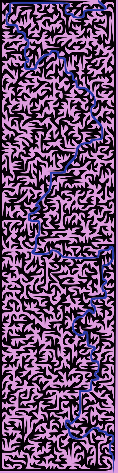 Solution to Purple Vertical Maze clipart