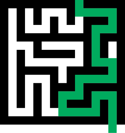 Solution to Tiny Maze Puzzle clipart