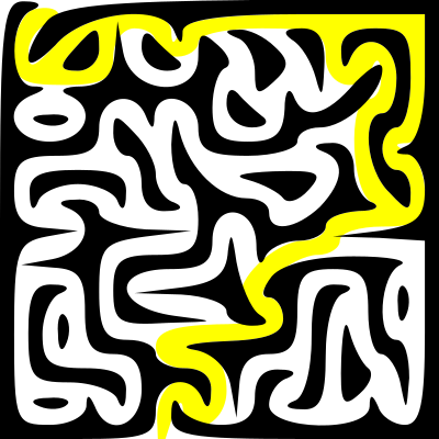 Solutions to Multicursal Maze Puzzle clipart