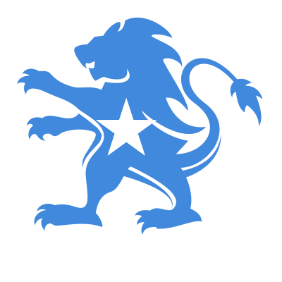 Somalia flag heraldic lion clipart