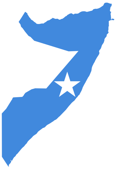 Somalia Flag Map clipart