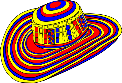 Sombrero costeño colombia clipart