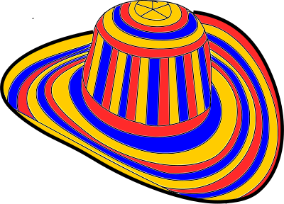 Sombrero voliado "colombia" clipart