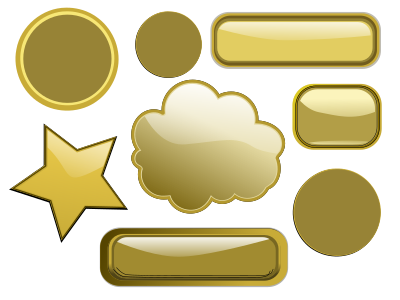 Some Gold Buttons clipart