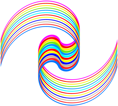 Somersaulting Rainbow clipart