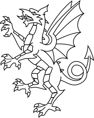 Somerset Dragon White clipart