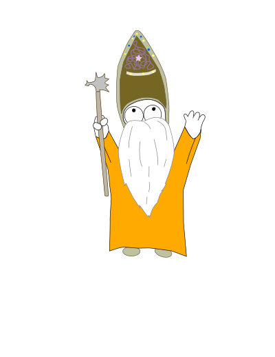 Sorcerer Hailing the Gods clipart
