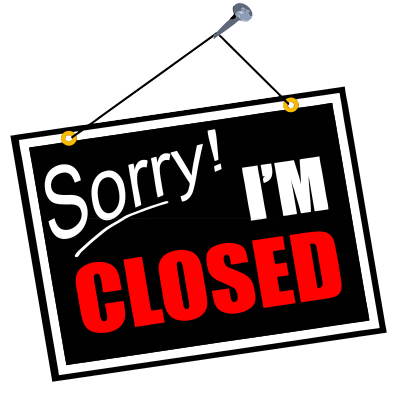 Sorry-Closed Sign clipart