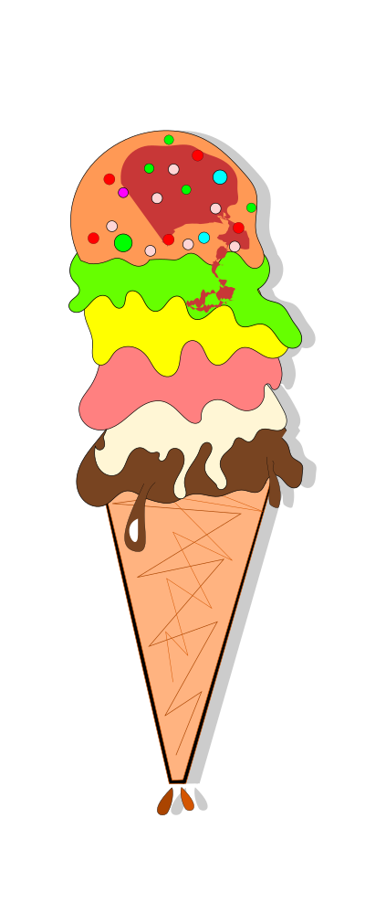Sorvete colorido clipart