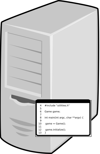 Source code Server clipart