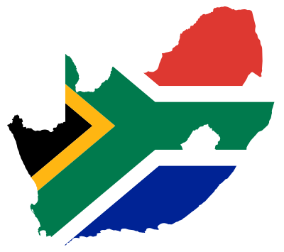 South Africa Flag Map clipart