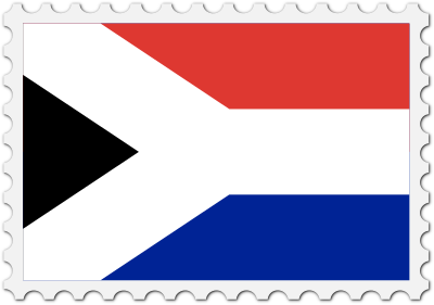 South Africa flag stamp clipart