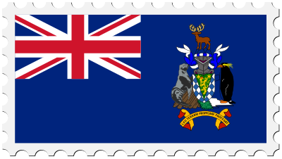 South Georgia and the Sandwich Islands flag stamp clipart