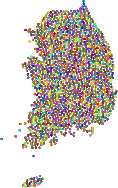 South Korea Dots Polyprismatic clipart