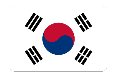 South Korea flag (bevelled) clipart