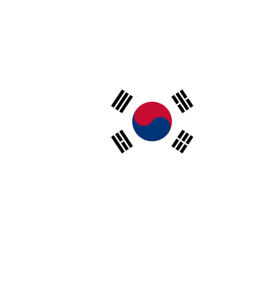 South Korea Map Flag clipart