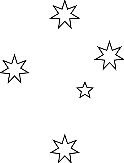 Southen Cross of Austrailia clipart