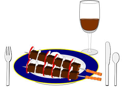 Souvlaki Dinner clipart
