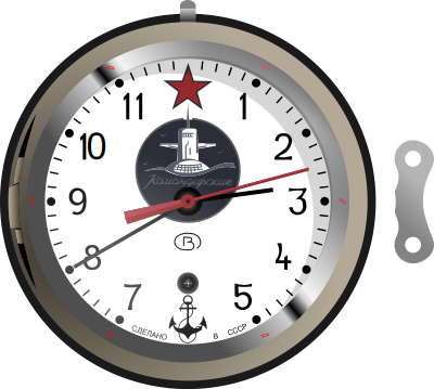 Soviet Nuclear Submarine Clock clipart