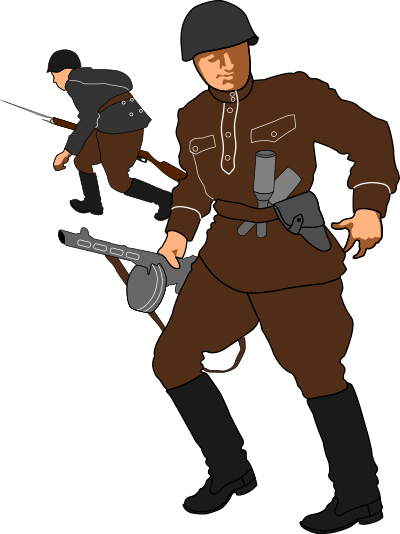 Soviet soldiers clipart