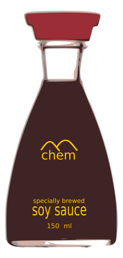 Soy sauce bottle clipart