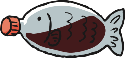 Soy Sauce in Plastic Fish clipart