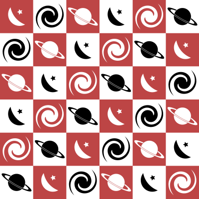 Space pattern 3 (3-colour) clipart