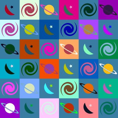 Space pattern 3 (multicolour 1) clipart