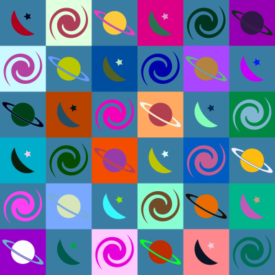 Space pattern 3 (multicolour 2) clipart