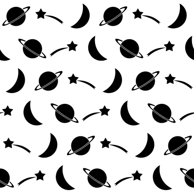 Space pattern (black) clipart