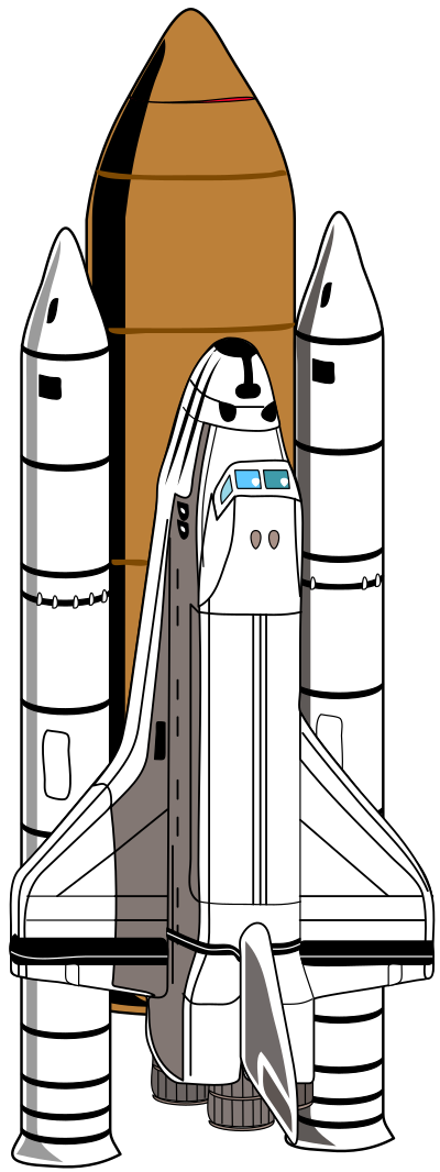 Space shuttle clipart