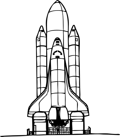 Space shuttle liftoff clipart